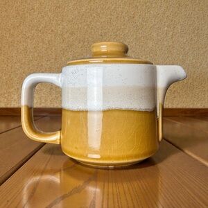 Vintage 70s small tri-color ombré teapot, Japan, Retro MCM Collectible